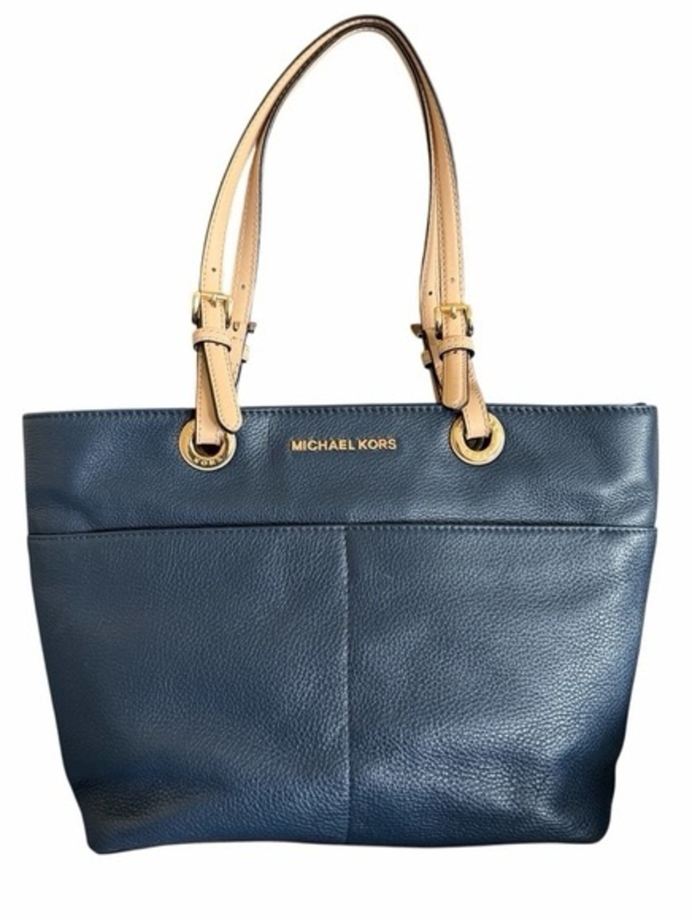 Michael Kors | Pebbled Leather Dark Blue Tote
